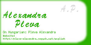 alexandra pleva business card